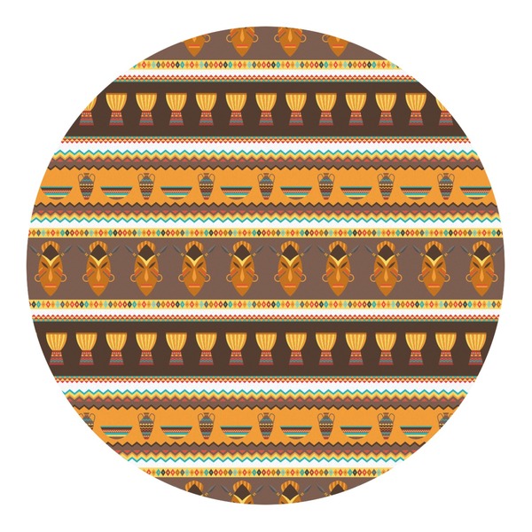Custom African Masks Round Decal - Small