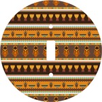 African Masks Round Light Switch Cover
