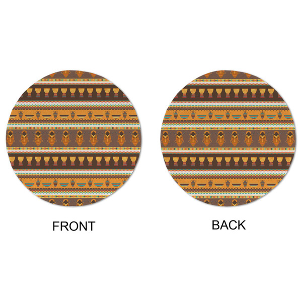 African Masks Round Linen Placemats - APPROVAL (double sided)