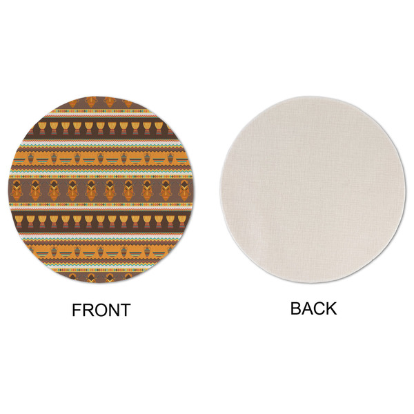 African Masks Round Linen Placemats - APPROVAL (single sided)