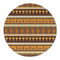 African Masks Round Linen Placemats - FRONT (Single Sided)