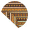 African Masks Round Linen Placemats - Front (folded corner double sided)