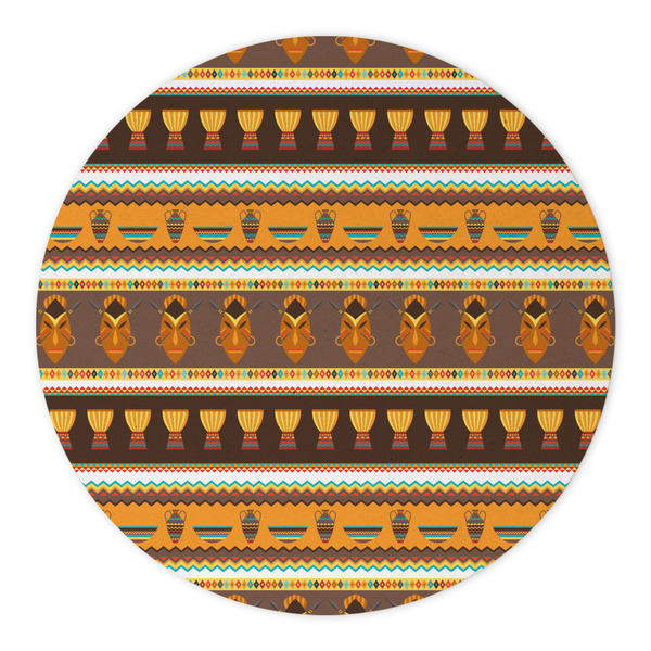 African Masks Round Paper Coaster - Approval