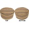 African Masks Round Pouf Ottoman (Top and Bottom)