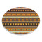 African Masks Round Stone Trivet - Angle View