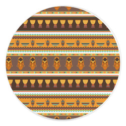 African Masks Round Stone Trivet