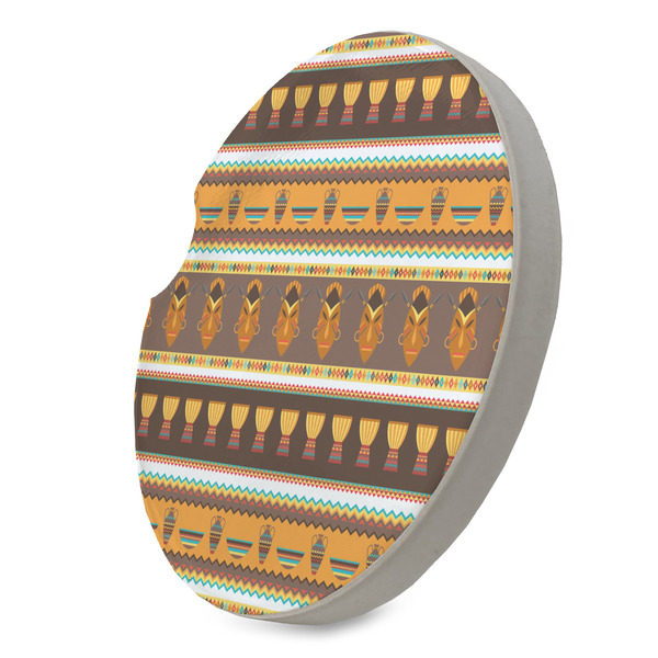 African Masks Sandstone Car Coaster - STANDING ANGLE