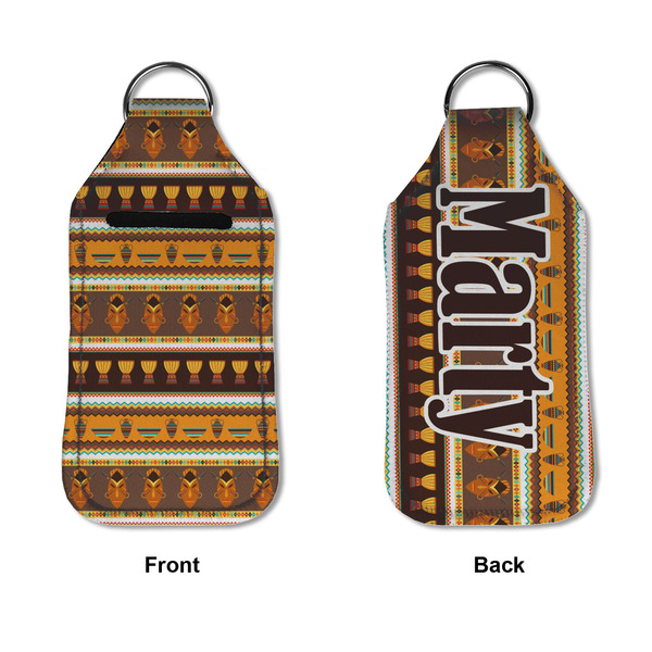 African Masks Sanitizer Holder Keychain - Large APPROVAL (Flat)