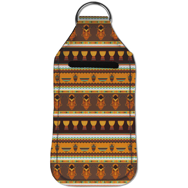 African Masks Sanitizer Holder Keychain - Large (Front)