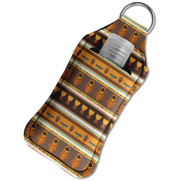 African Masks Sanitizer Holder Keychain - Large in Case