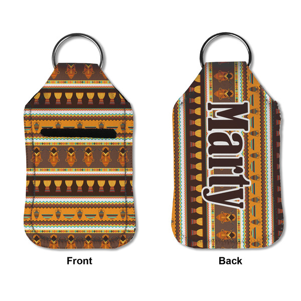 African Masks Sanitizer Holder Keychain - Small APPROVAL (Flat)