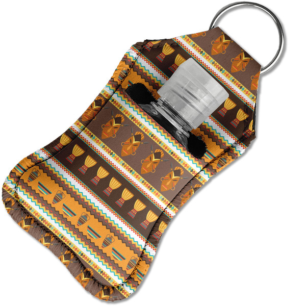 African Masks Sanitizer Holder Keychain - Small in Case