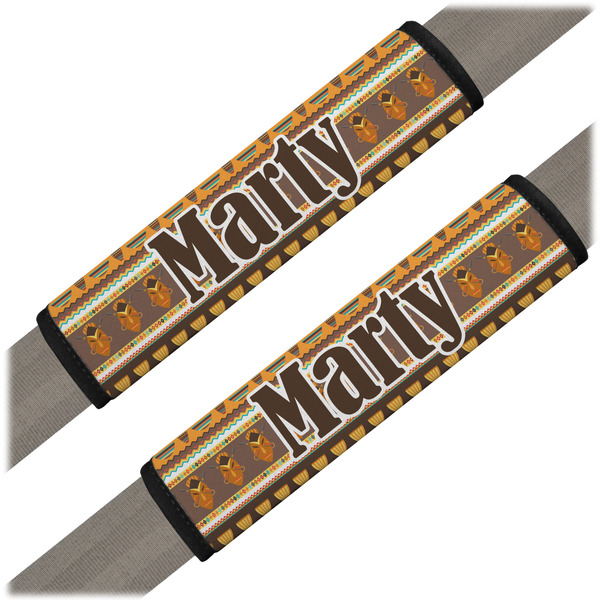 Custom African Masks Seat Belt Covers (Set of 2)