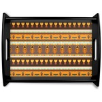 African Masks Black Wooden Tray - Large