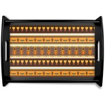African Masks Black Wooden Tray - Small