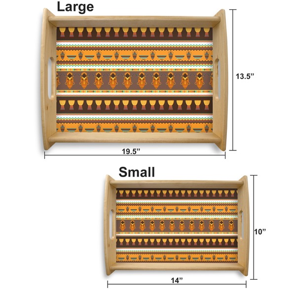 African Masks Serving Tray Wood Sizes