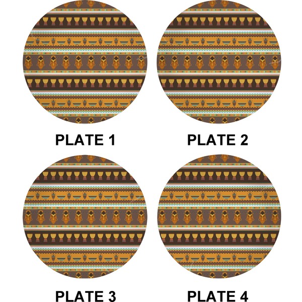 African Masks Set of Appetizer / Dessert Plates (Approval)