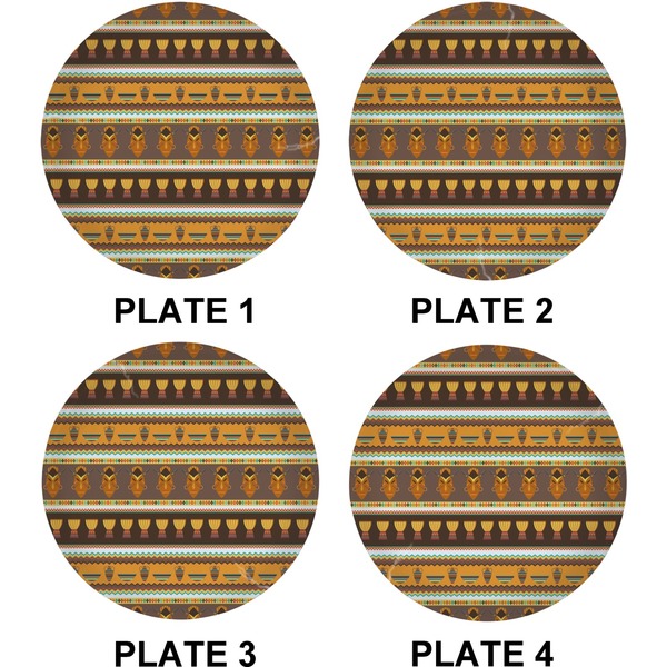 African Masks Set of Lunch / Dinner Plates (Approval)