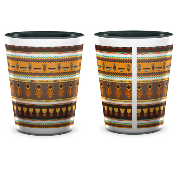 African Masks Shot Glass - Two Tone - APPROVAL