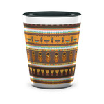 African Masks Ceramic Shot Glass - 1.5 oz - Two Tone - Single