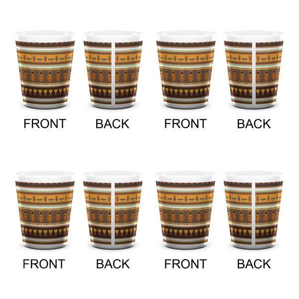 African Masks Shot Glass - White - Set of 4 - APPROVAL