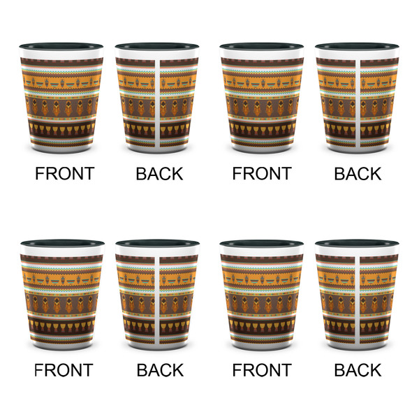African Masks Shot Glassess - Two Tone - Set of 4 - APPROVAL