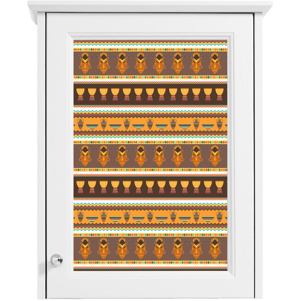 African Masks Single White Cabinet Decal