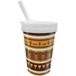 African Masks Sippy Cup with Straw