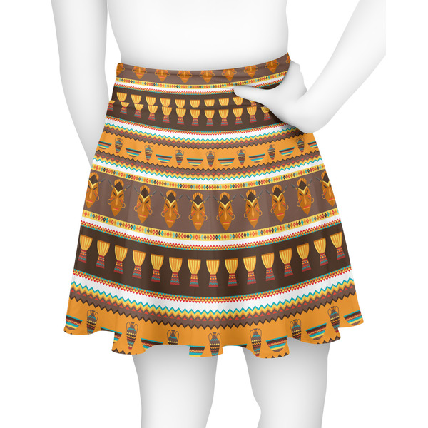 African Masks Skater Skirt - Back
