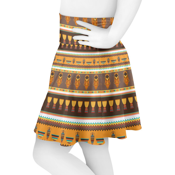 African Masks Skater Skirt - Side
