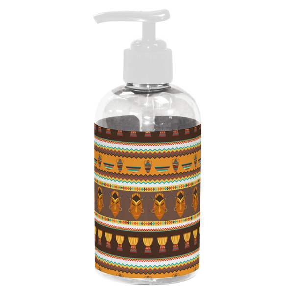 African Masks Small Liquid Dispenser (8 oz) - White
