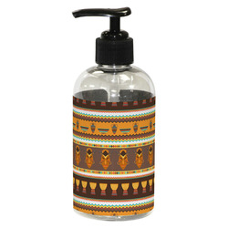 African Masks Plastic Soap / Lotion Dispenser (8 oz - Small - Black)