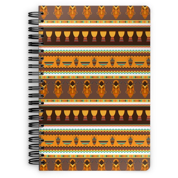 Custom African Masks Spiral Notebook - 7x10