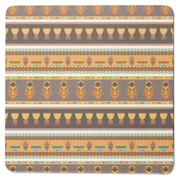 Custom African Masks Square Rubber Backed Coaster