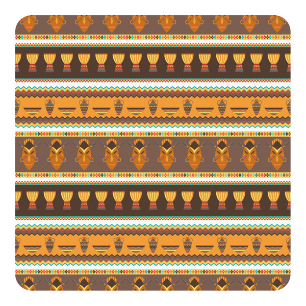 Custom African Masks Square Decal - Small