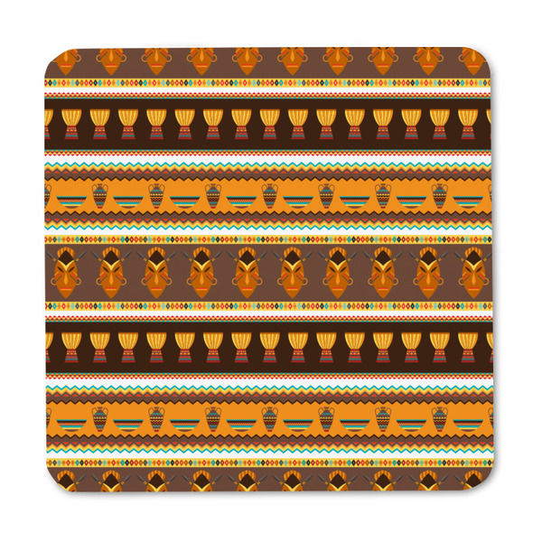 African Masks Square Fridge Magnet - FRONT