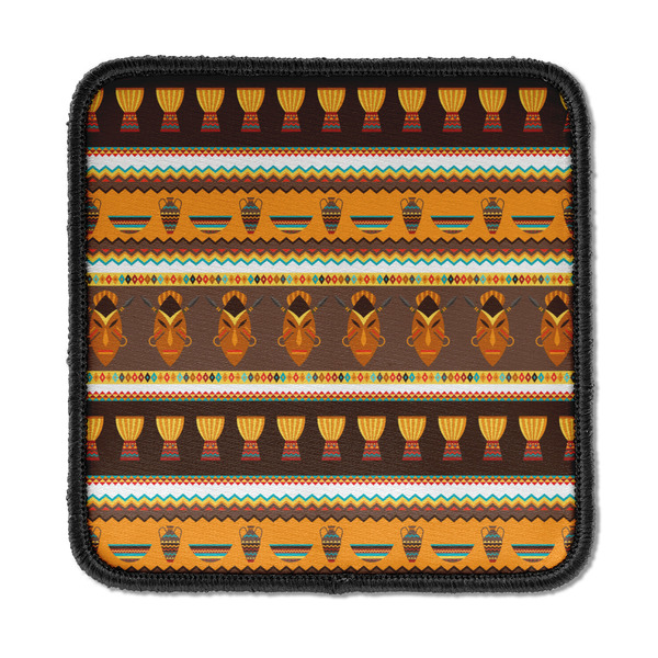 Custom African Masks Iron On Square Patch