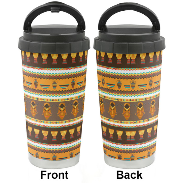 African Masks Stainless Steel Travel Cup - Apvl