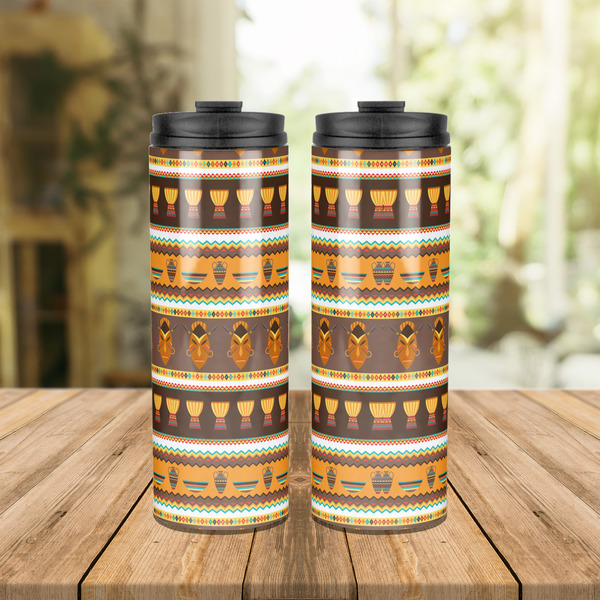 African Masks Stainless Steel Tumbler - Lifestyle