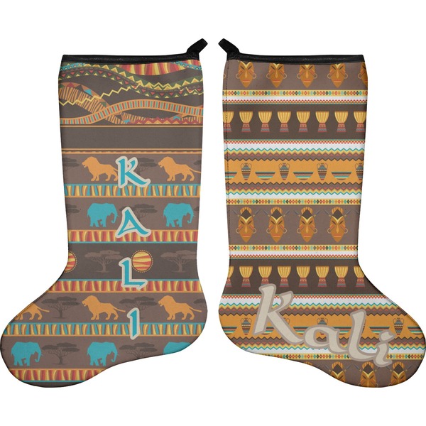 African Masks Stocking - Double-Sided - Approval