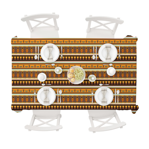 African Masks Tablecloths (58"x102") - TOP VIEW