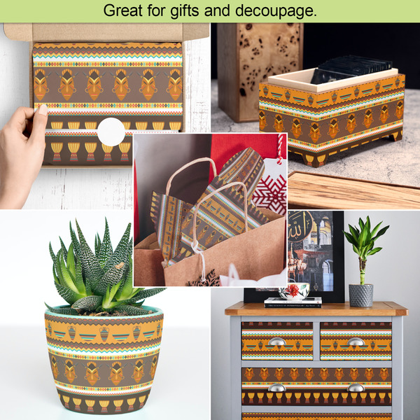 African Masks Tissue Paper - In Use Collage