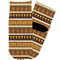 African Masks Toddler Ankle Socks - Single Pair - Front and Back