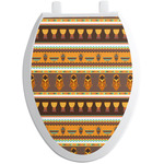 African Masks Toilet Seat Decal - Elongated