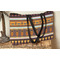 African Masks Tote w/Black Handles - Lifestyle View