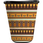 African Masks Waste Basket - Single Sided (Black)