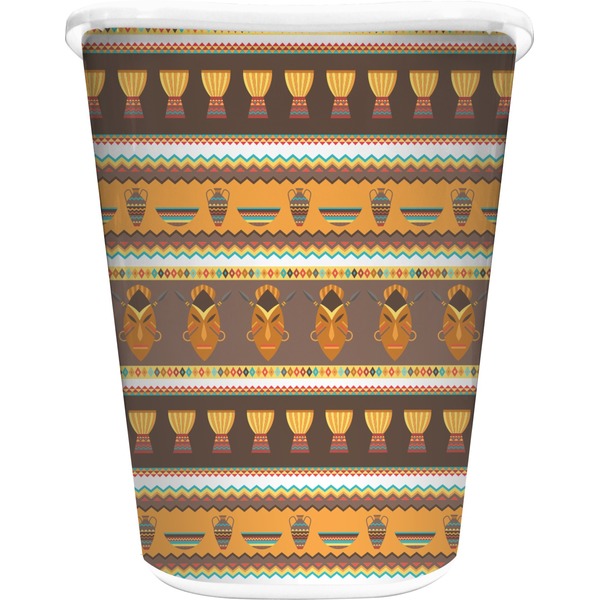 Custom African Masks Waste Basket