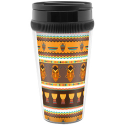 African Masks Acrylic Travel Mug without Handle