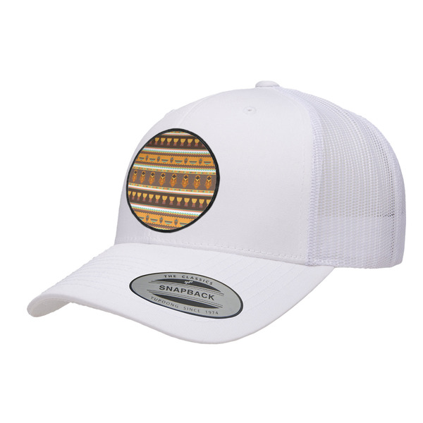 Custom African Masks Trucker Hat - White