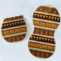 African Masks Burp Pads - Velour - Set of 2